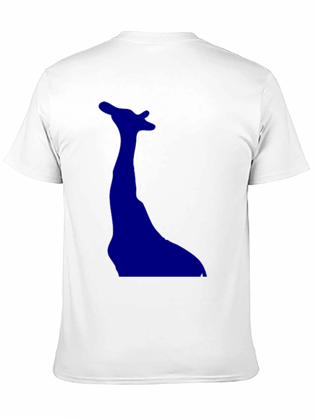 Giraffe Silhouette Graphic Tee - Black Cotton T-Shirt