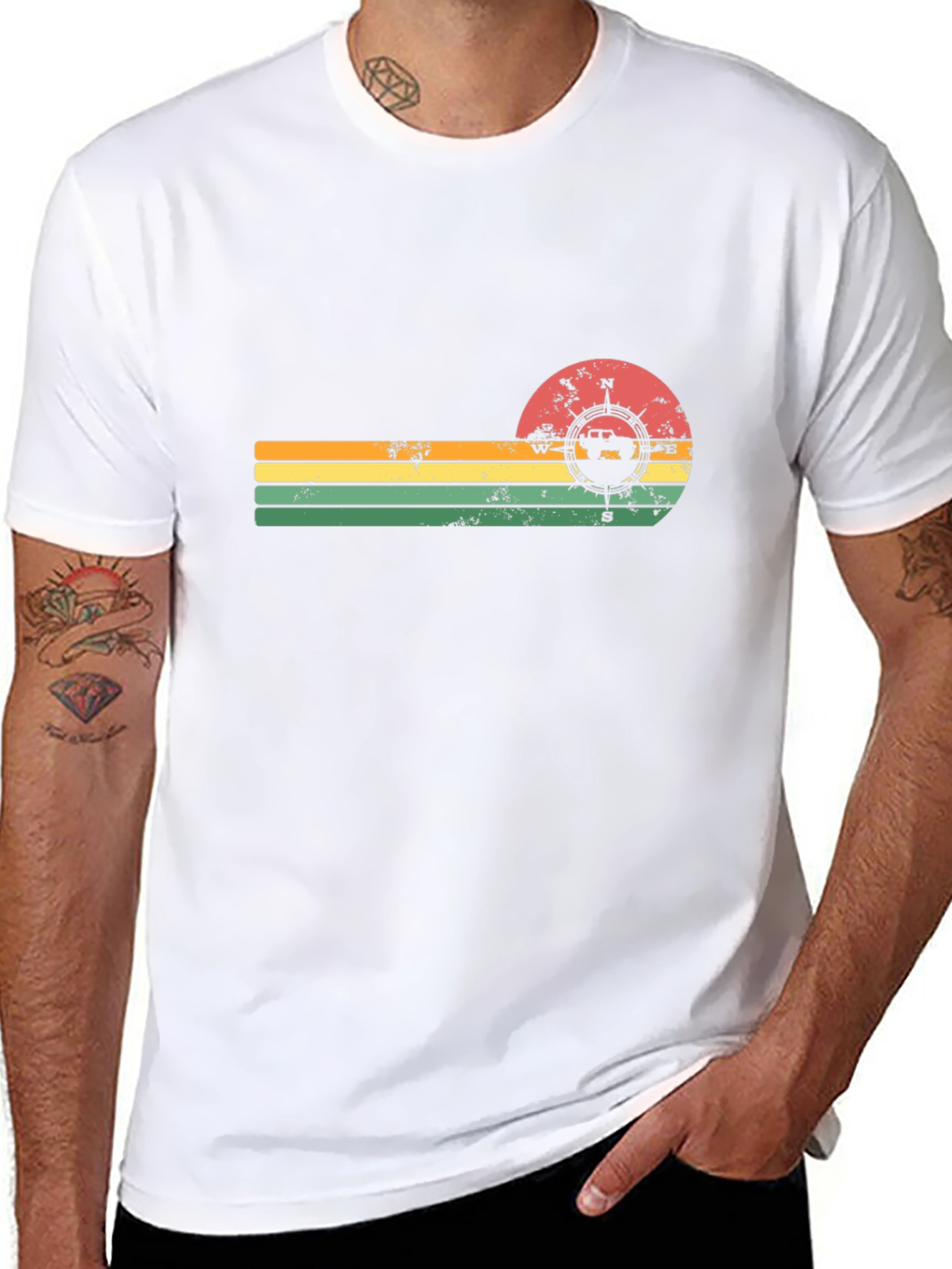 Retro Compass Jeep T-Shirt