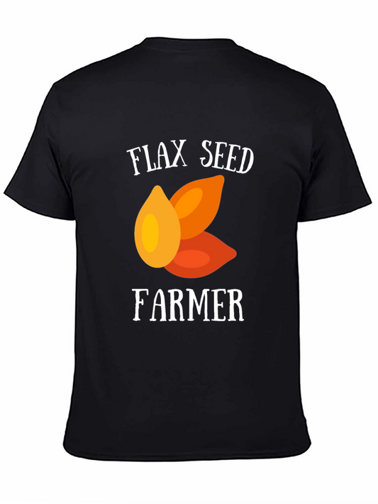 Flax Seed Farmer Graphic Tee - Black