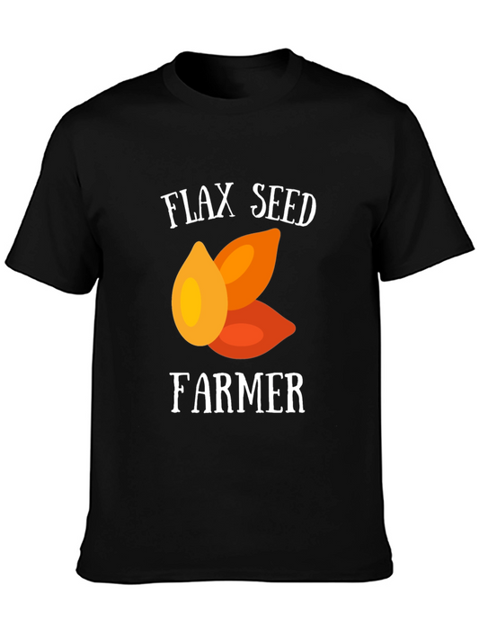 Flax Seed Farmer Graphic Tee - Black