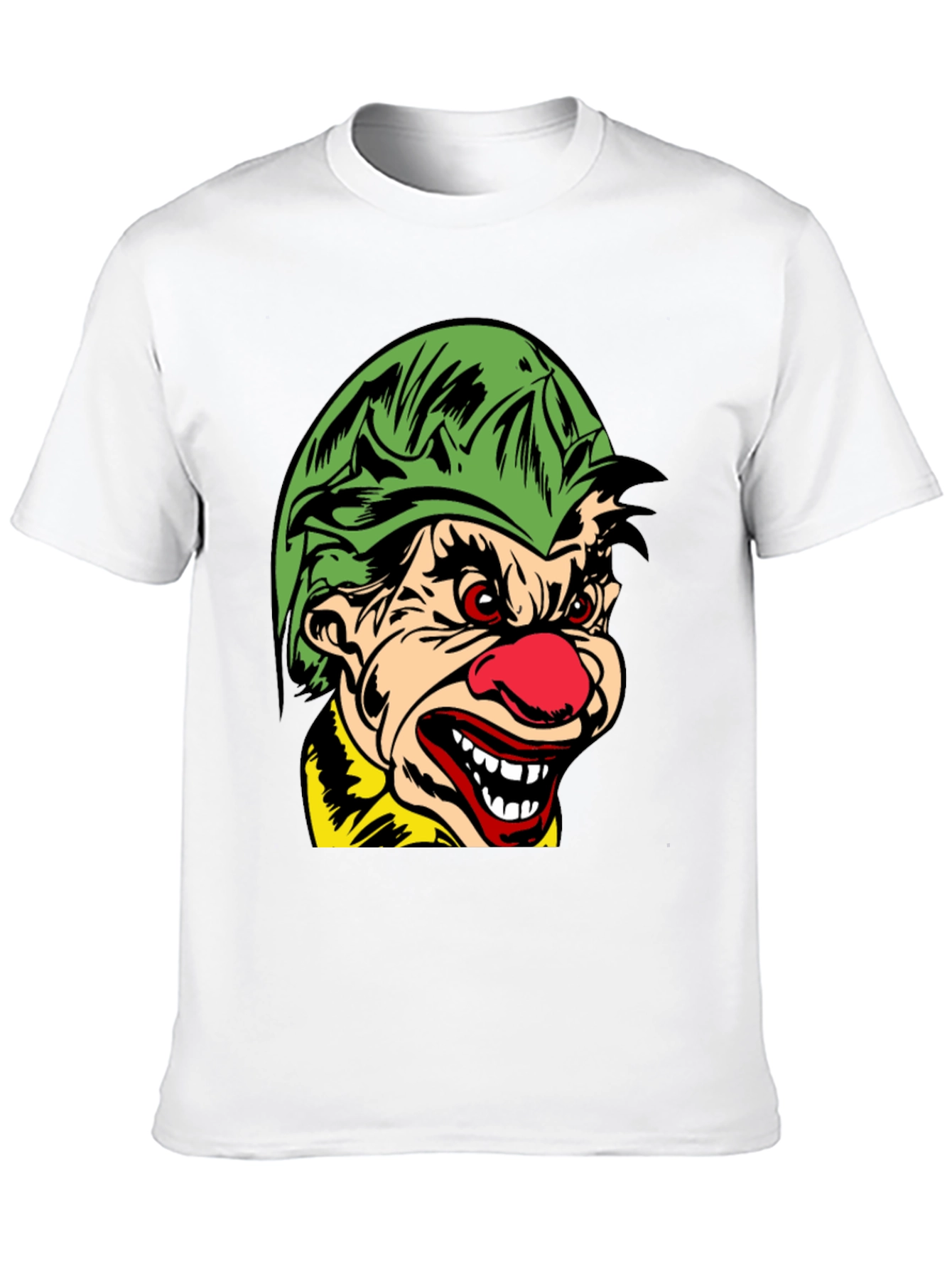Creepy Clown Graphic T-Shirt - Black Cotton Tee