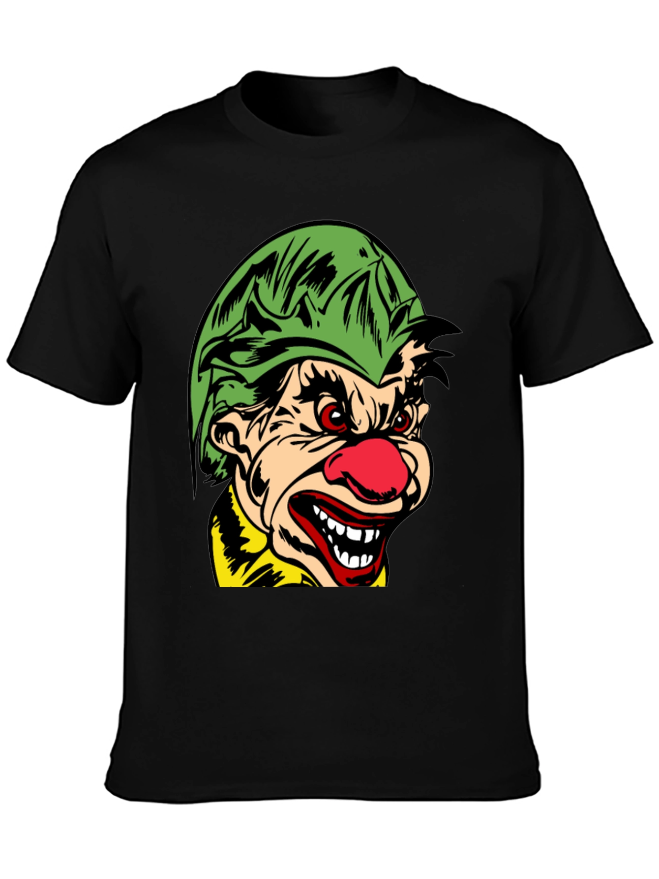 Creepy Clown Graphic T-Shirt - Black Cotton Tee