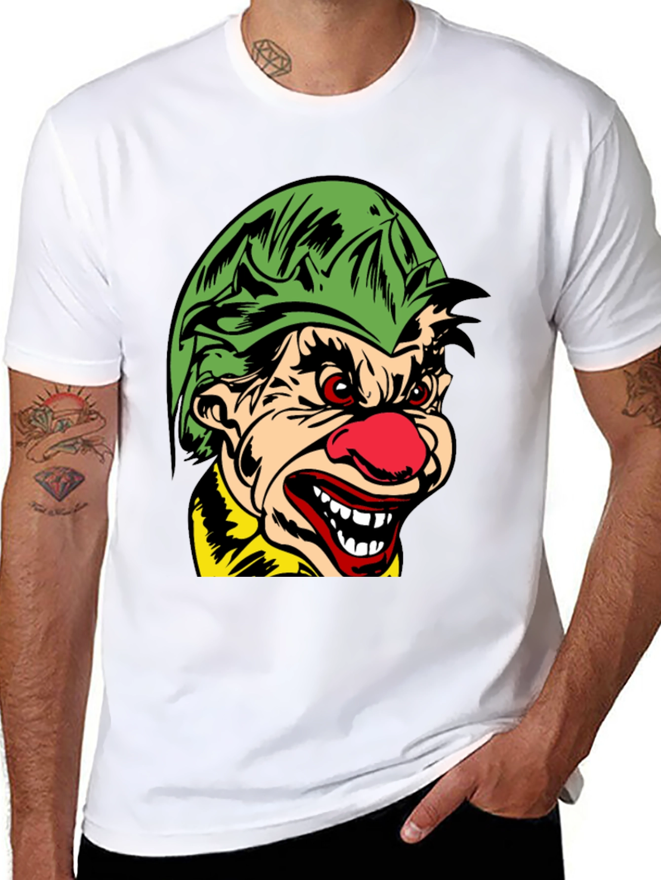 Creepy Clown Graphic T-Shirt - Black Cotton Tee