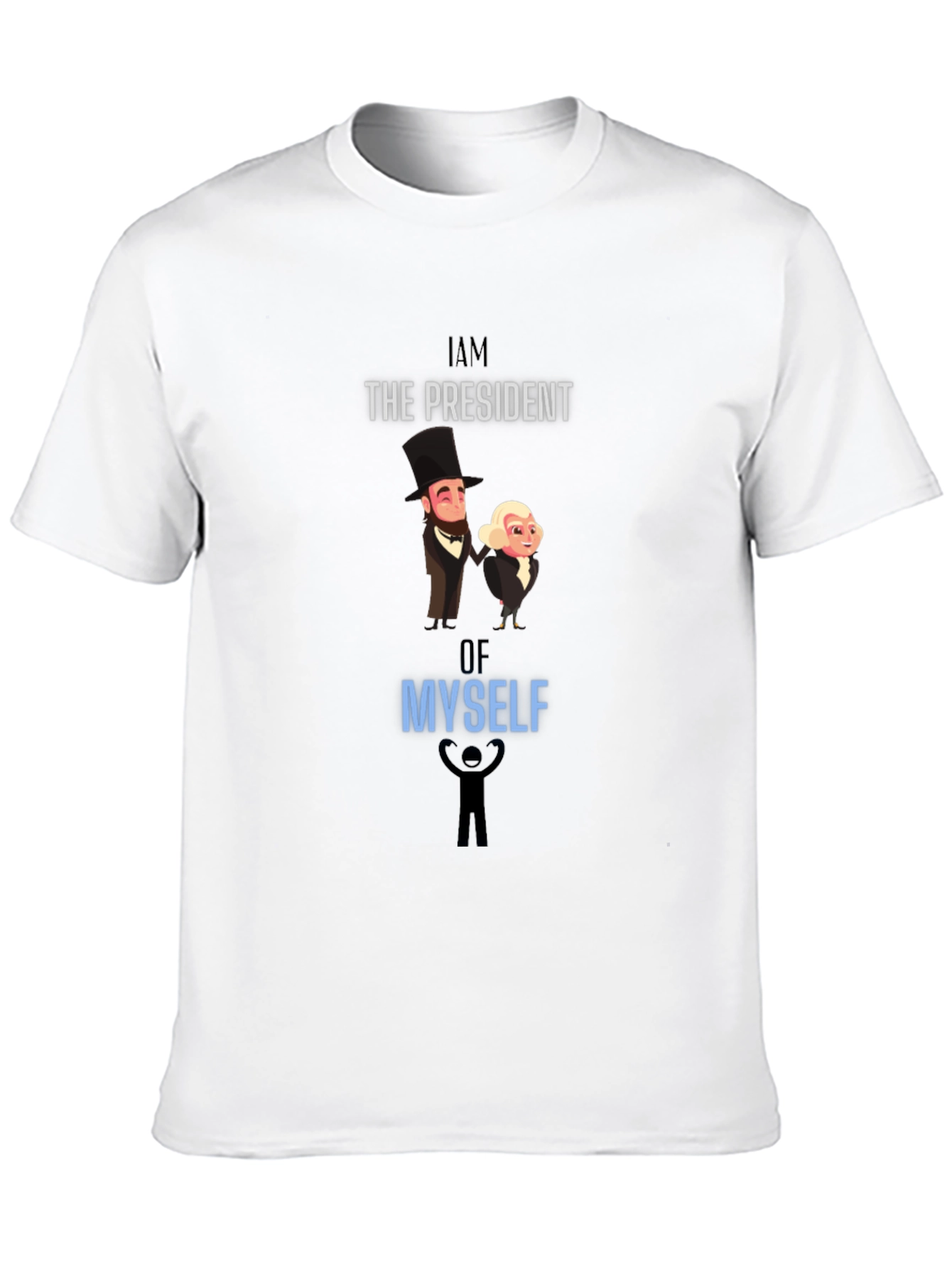 President Myself Graphic Tee - Black Cotton Blend T-Shirt