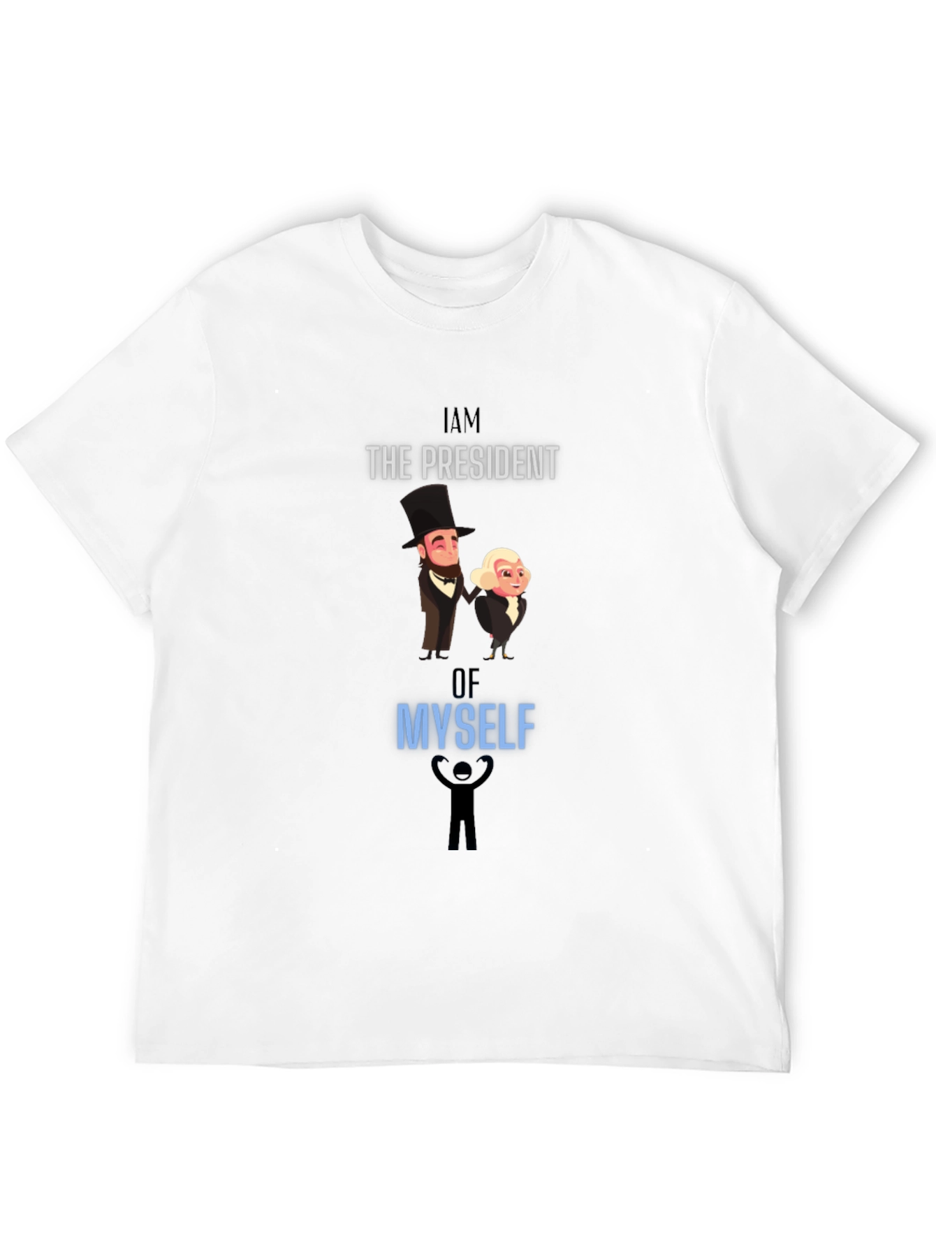 President Myself Graphic Tee - Black Cotton Blend T-Shirt