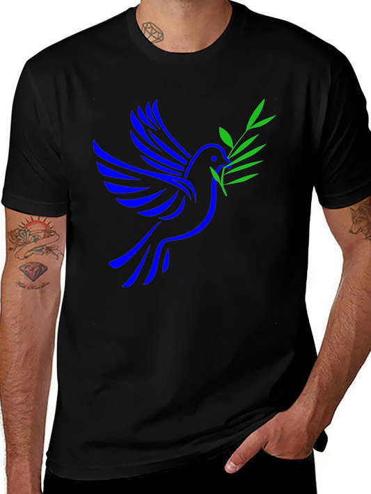 Peace Dove Graphic Black T-Shirt