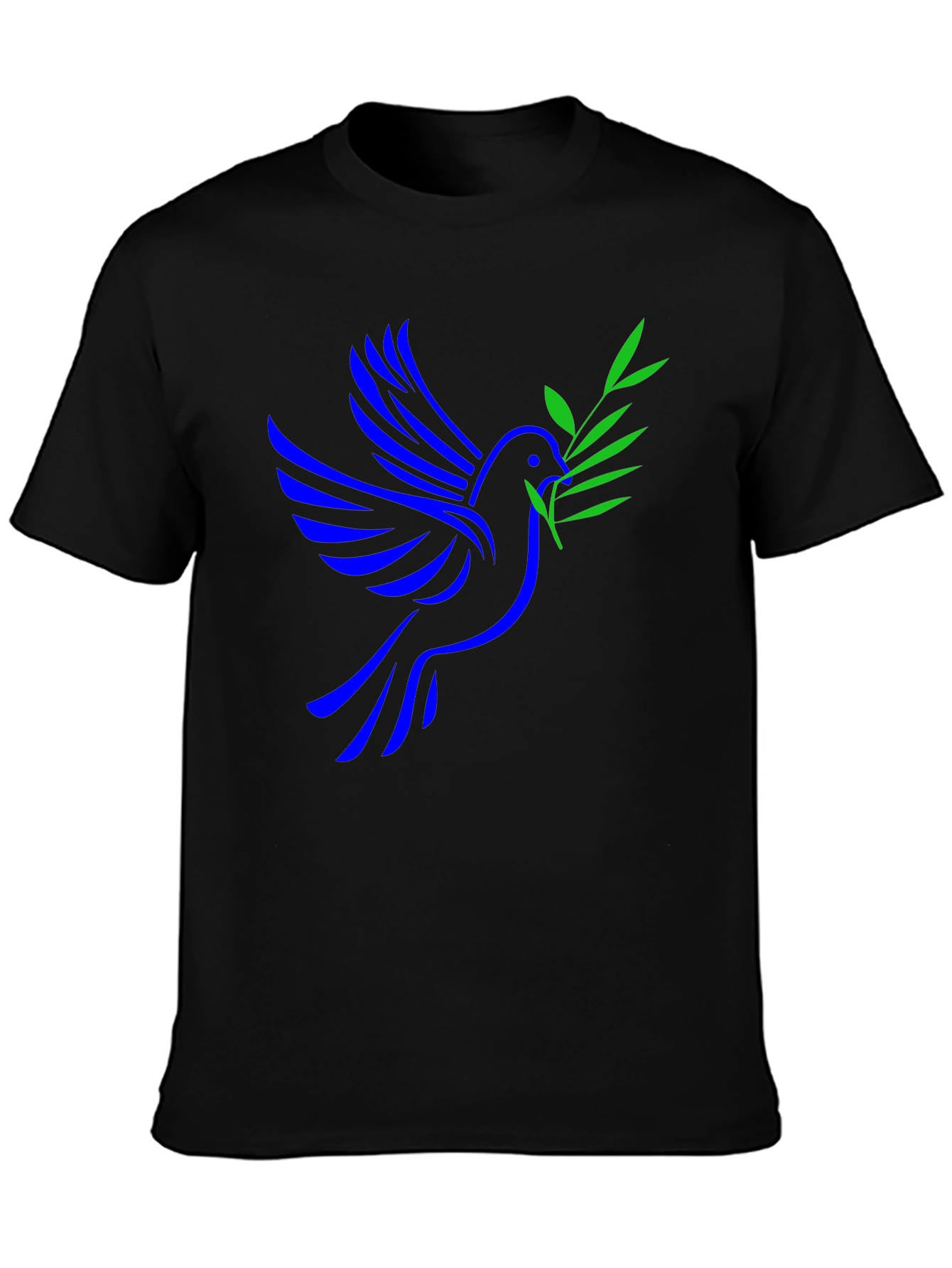 Peace Dove Graphic Black T-Shirt