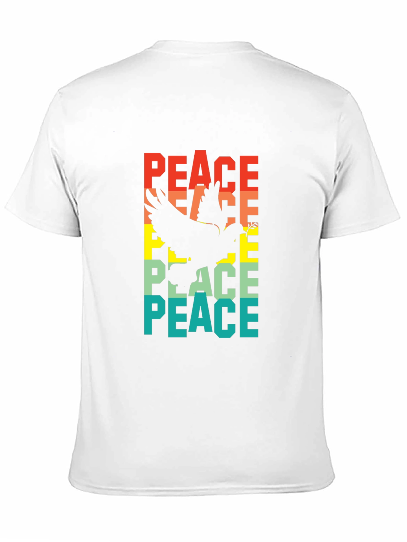 Peace Dove Graphic Tee - Retro Style Black T-Shirt