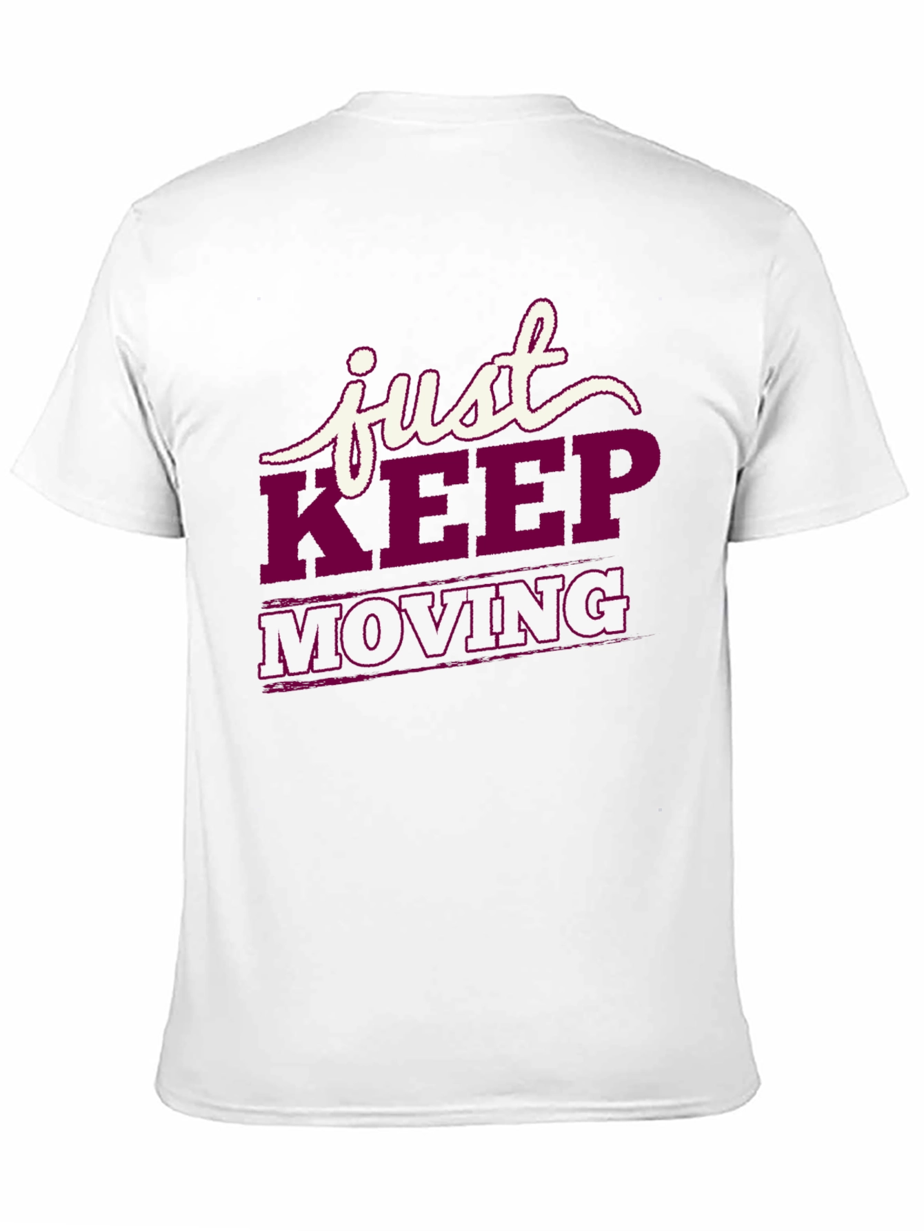 Just Keep Moving Graphic Tee - Black
