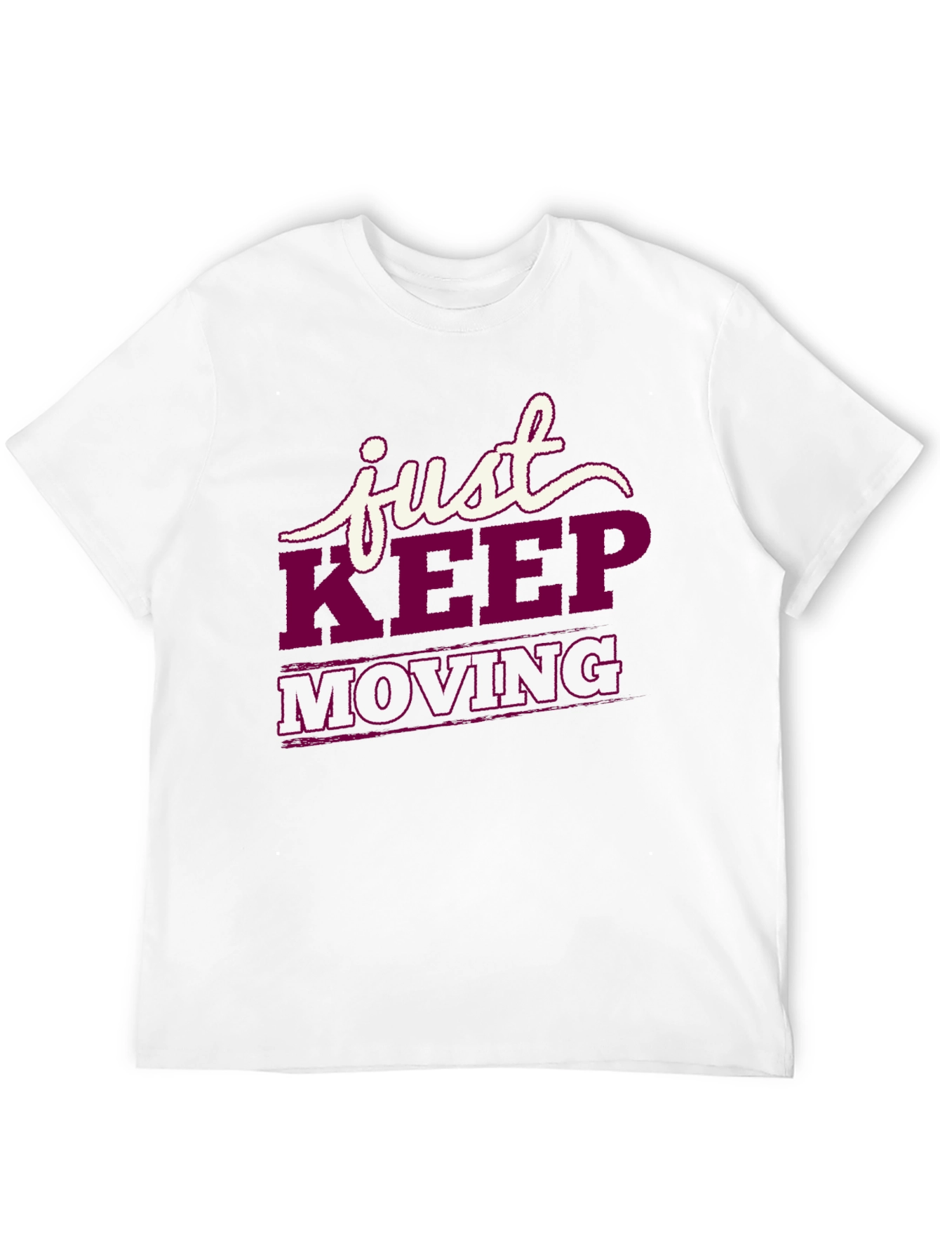Just Keep Moving Graphic Tee - Black