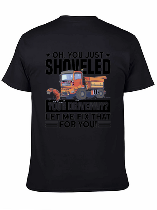 Snow Removal Truck Graphic Tee - Funny Winter T-Shirt