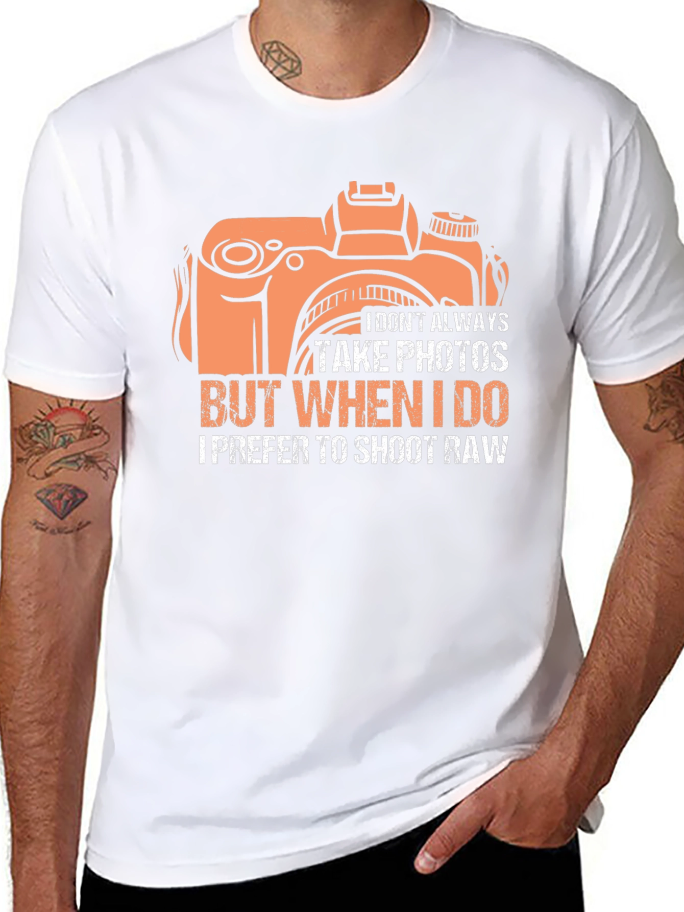 Funny Photographer T-Shirt - I Prefer to Shoot Raw