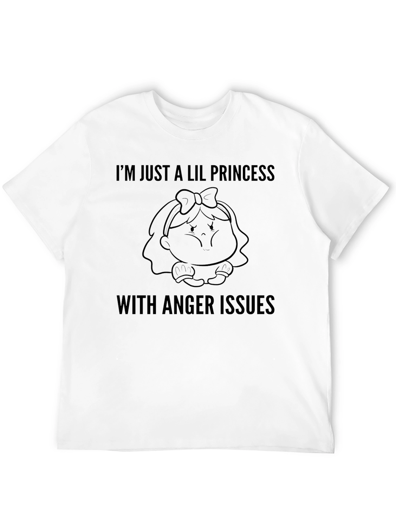 Lil Princess Anger Issues Black Graphic Tee