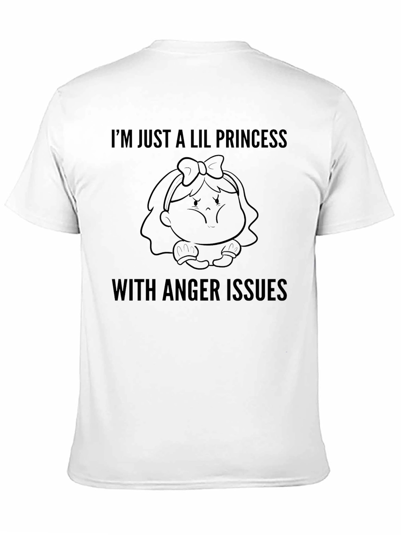 Lil Princess Anger Issues Black Graphic Tee