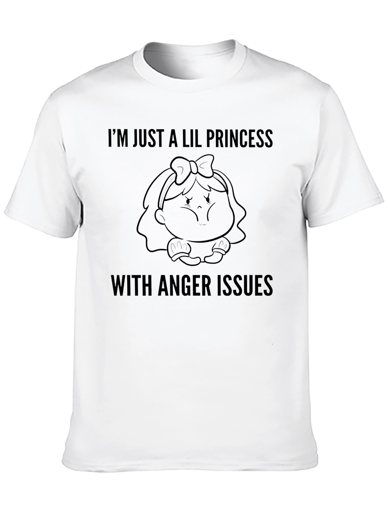 Lil Princess Anger Issues Black Graphic Tee