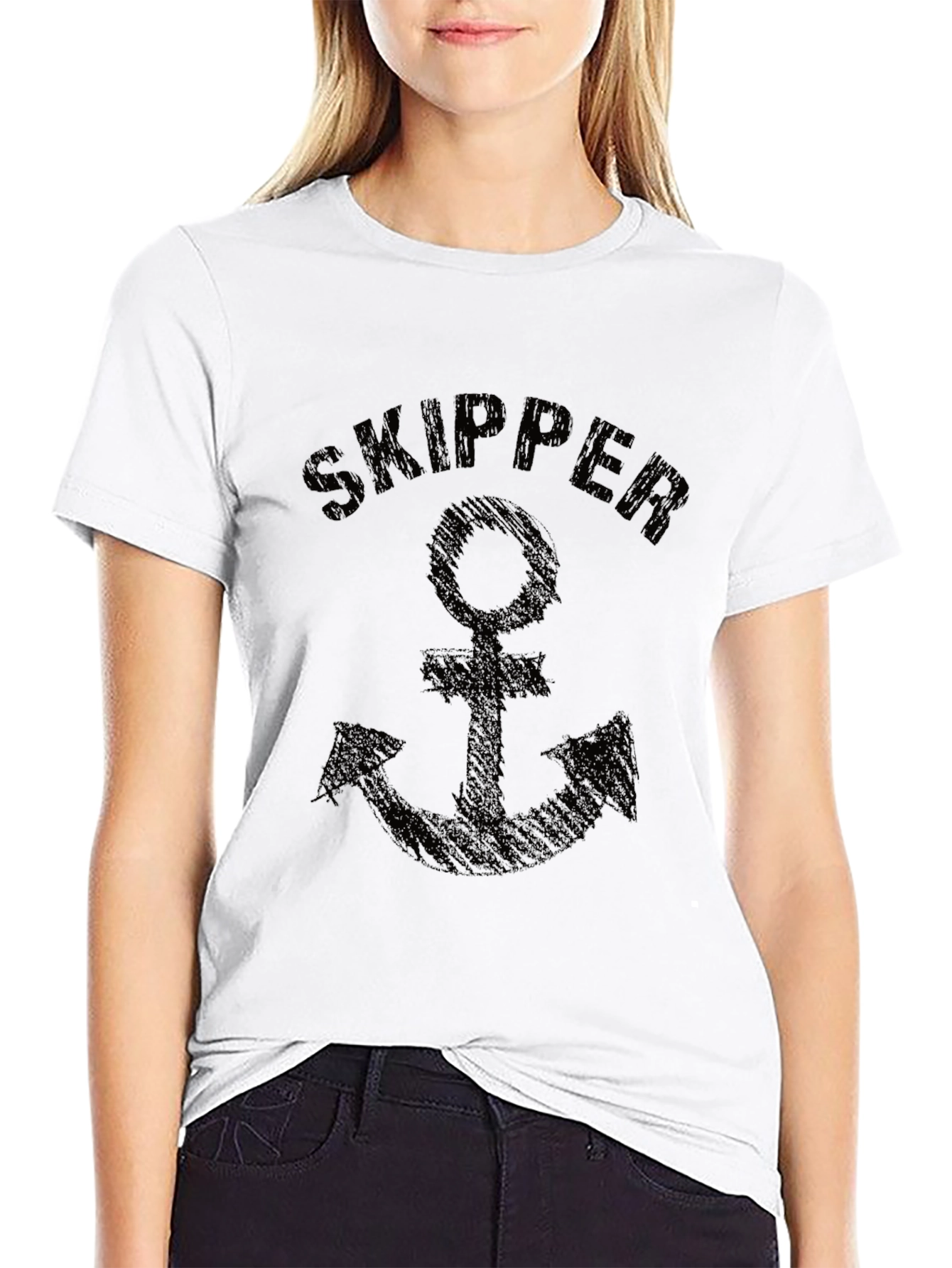 Skipper Anchor Graphic Tee - Classic Nautical Style