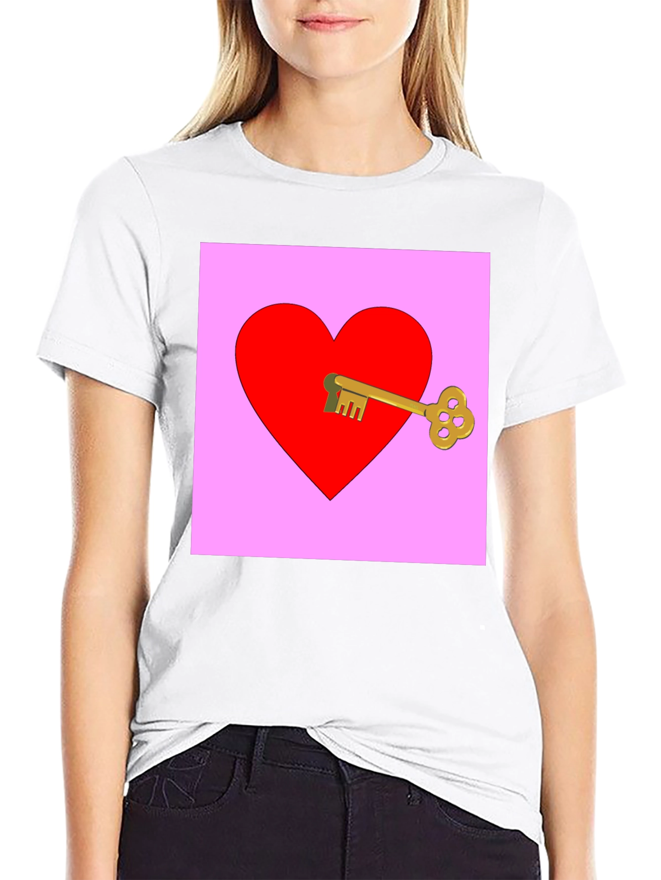 Key to My Heart Graphic Tee - Black