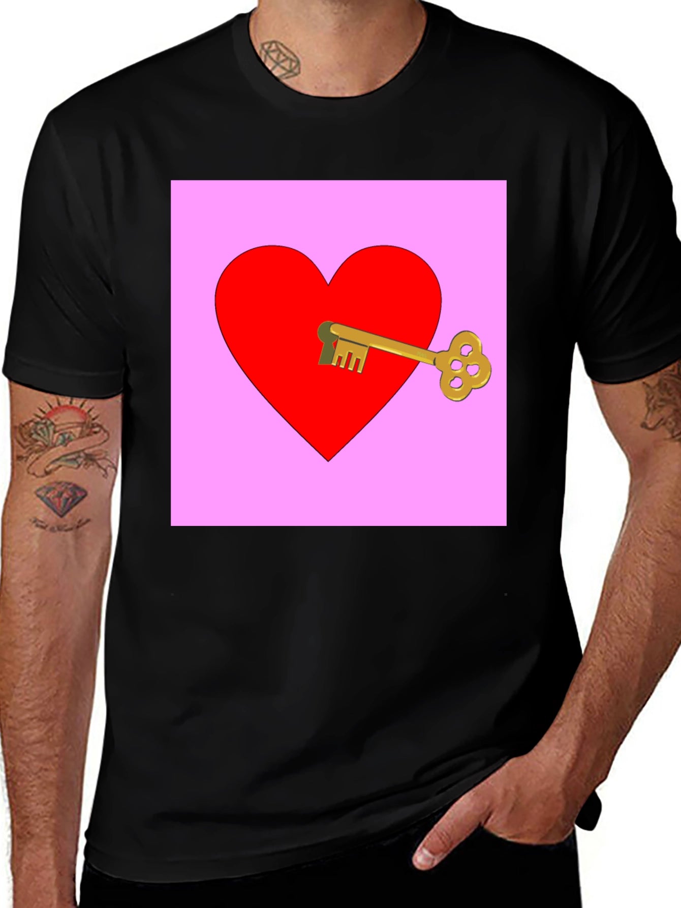 Key to My Heart Graphic Tee - Black