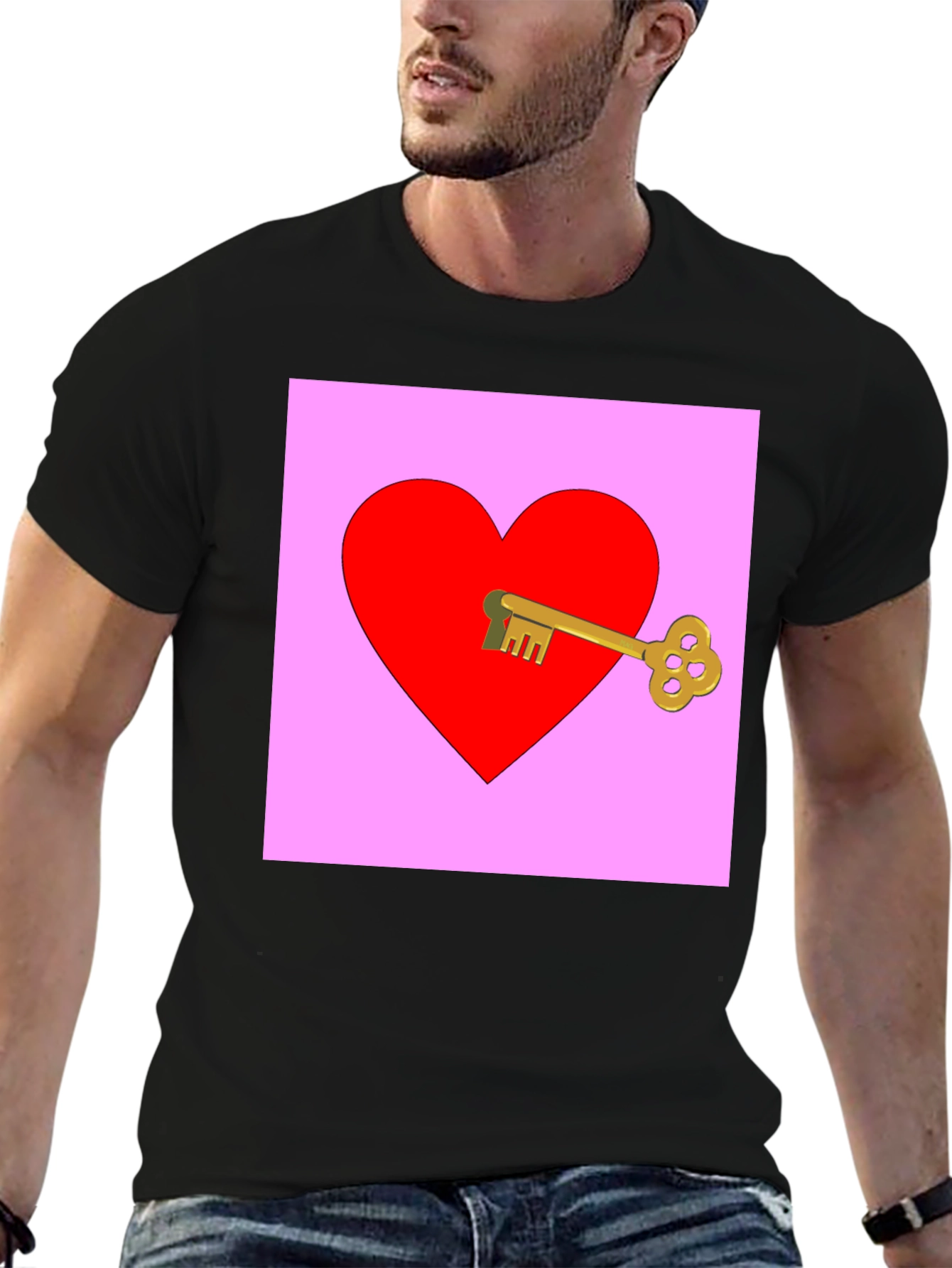 Key to My Heart Graphic Tee - Black