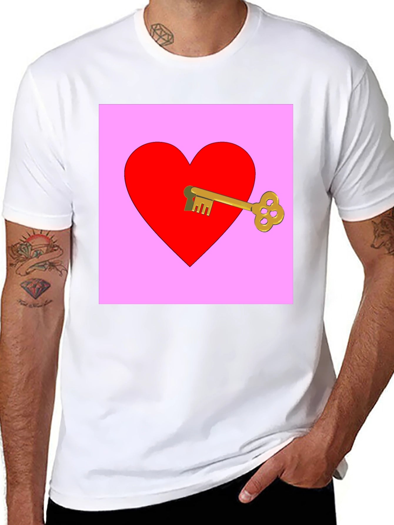 Key to My Heart Graphic Tee - Black