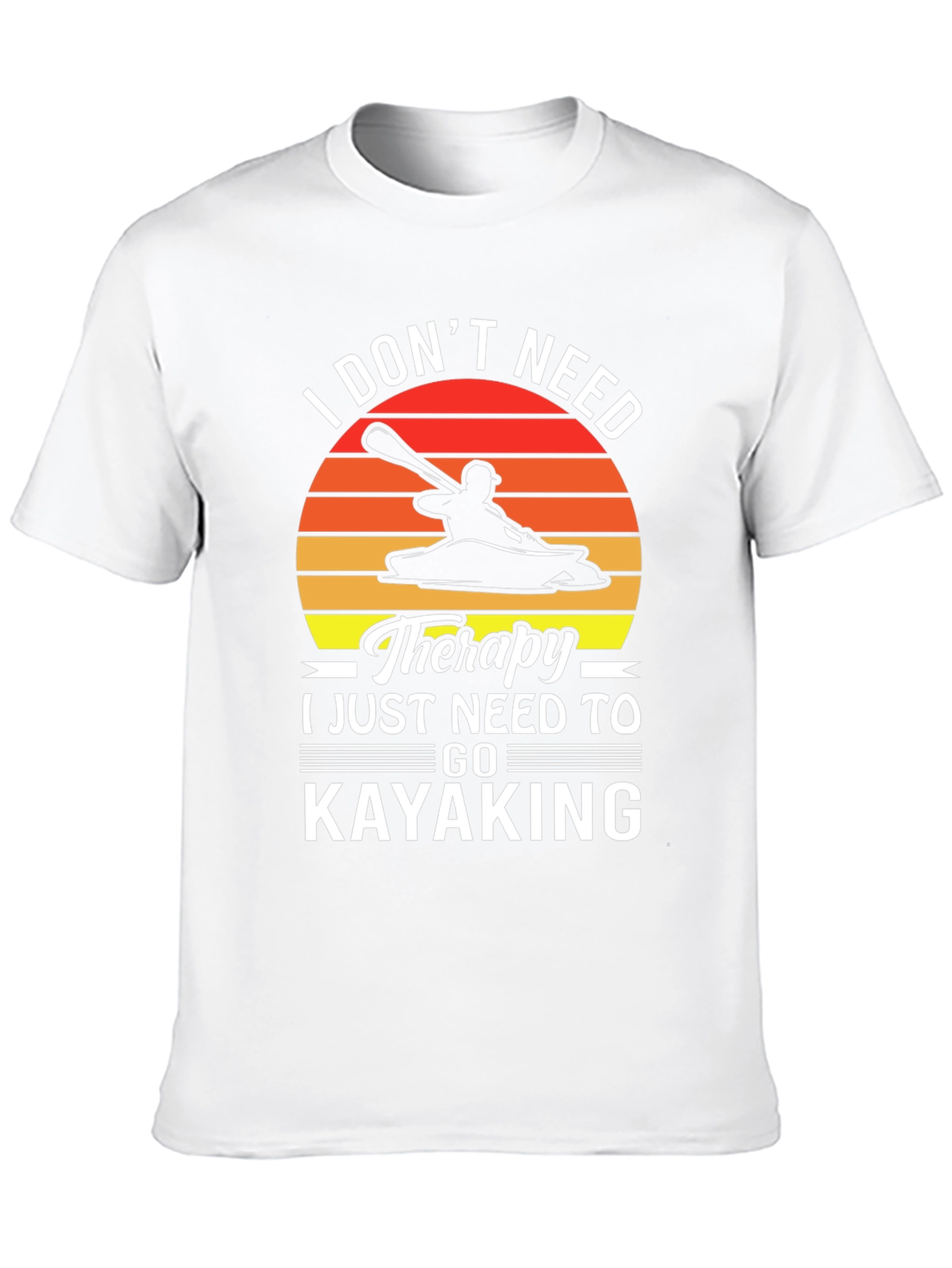 Kayaking Therapy T-Shirt - Mens Black Graphic Tee