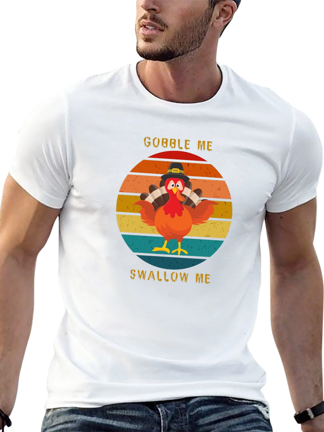 Gobble Me Swallow Me Turkey Humor Graphic Tee