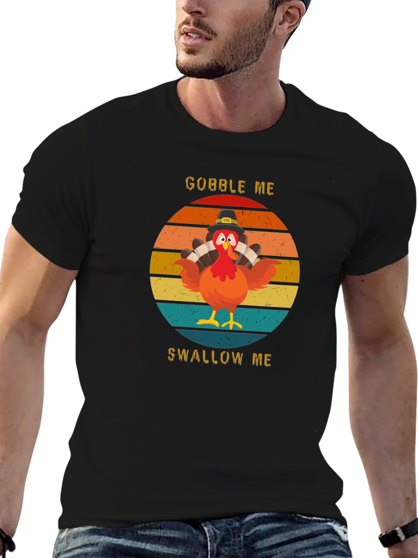 Gobble Me Swallow Me Turkey Humor Graphic Tee