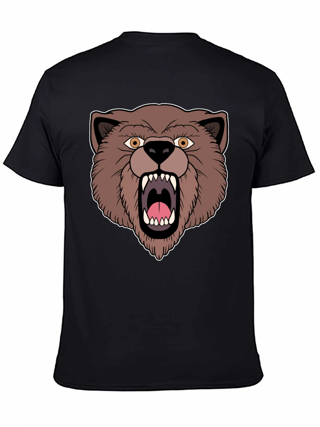 Grizzly Bear Graphic T-Shirt - Black