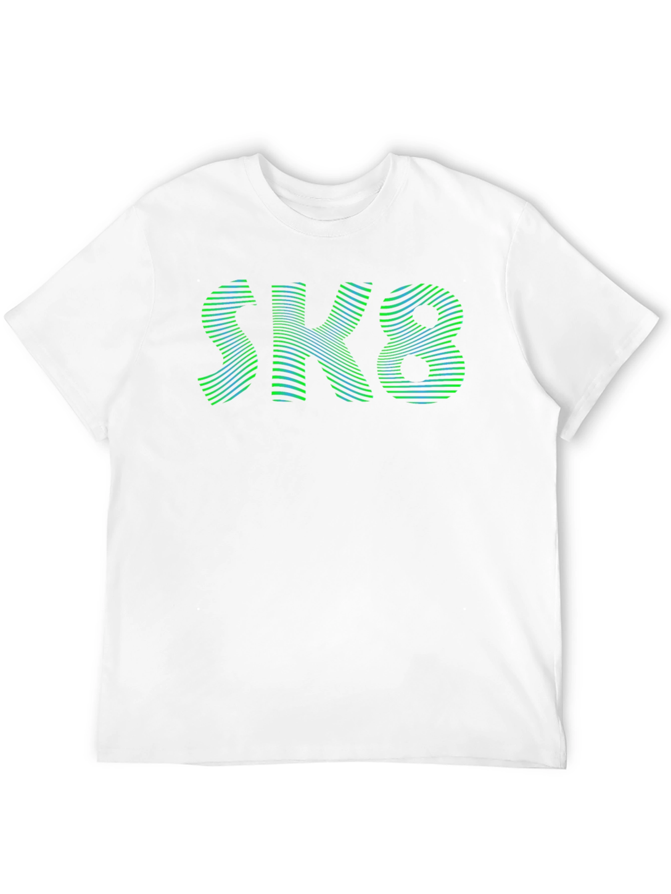 SK8 Graphic Tee - Cool Striped Design