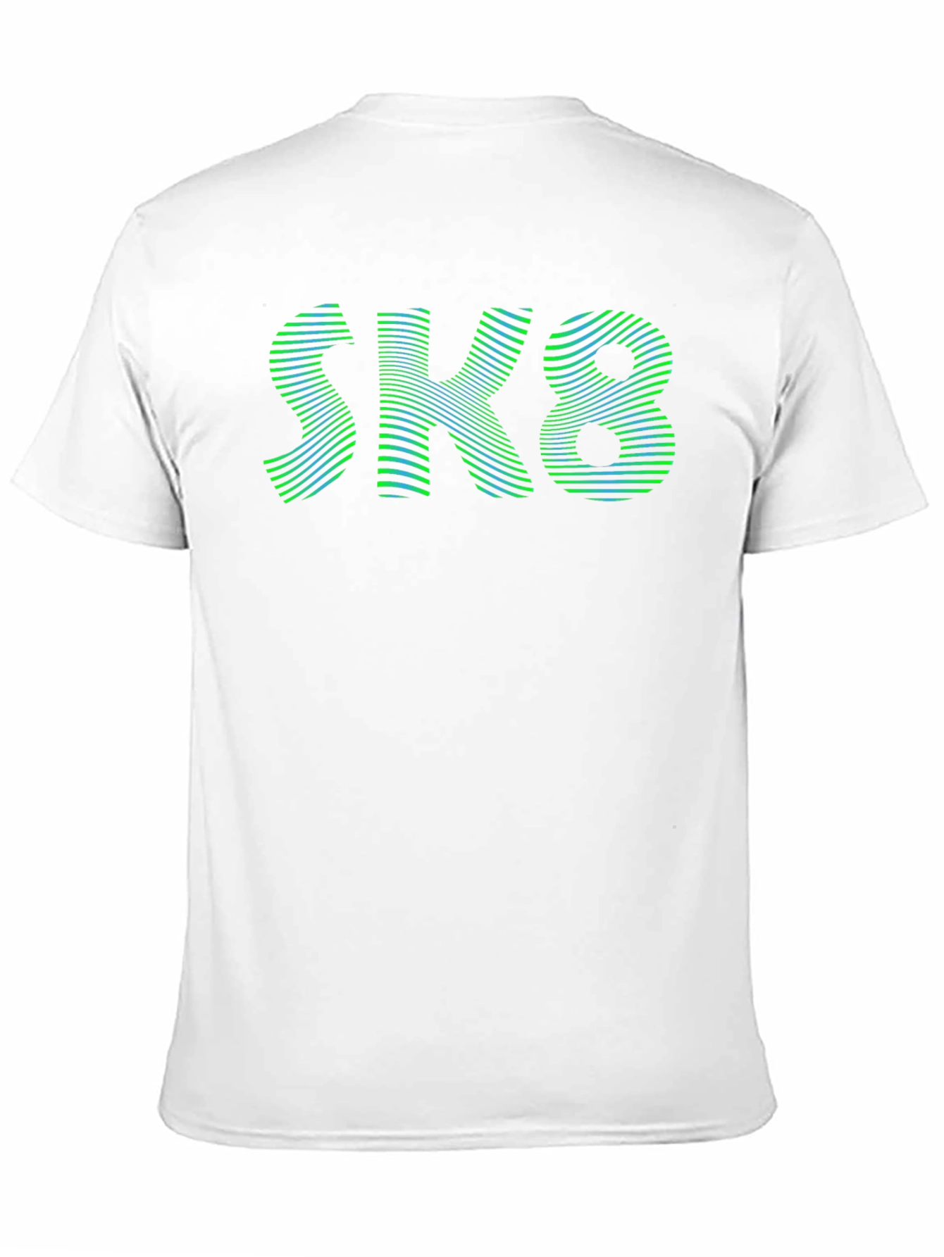 SK8 Graphic Tee - Cool Striped Design