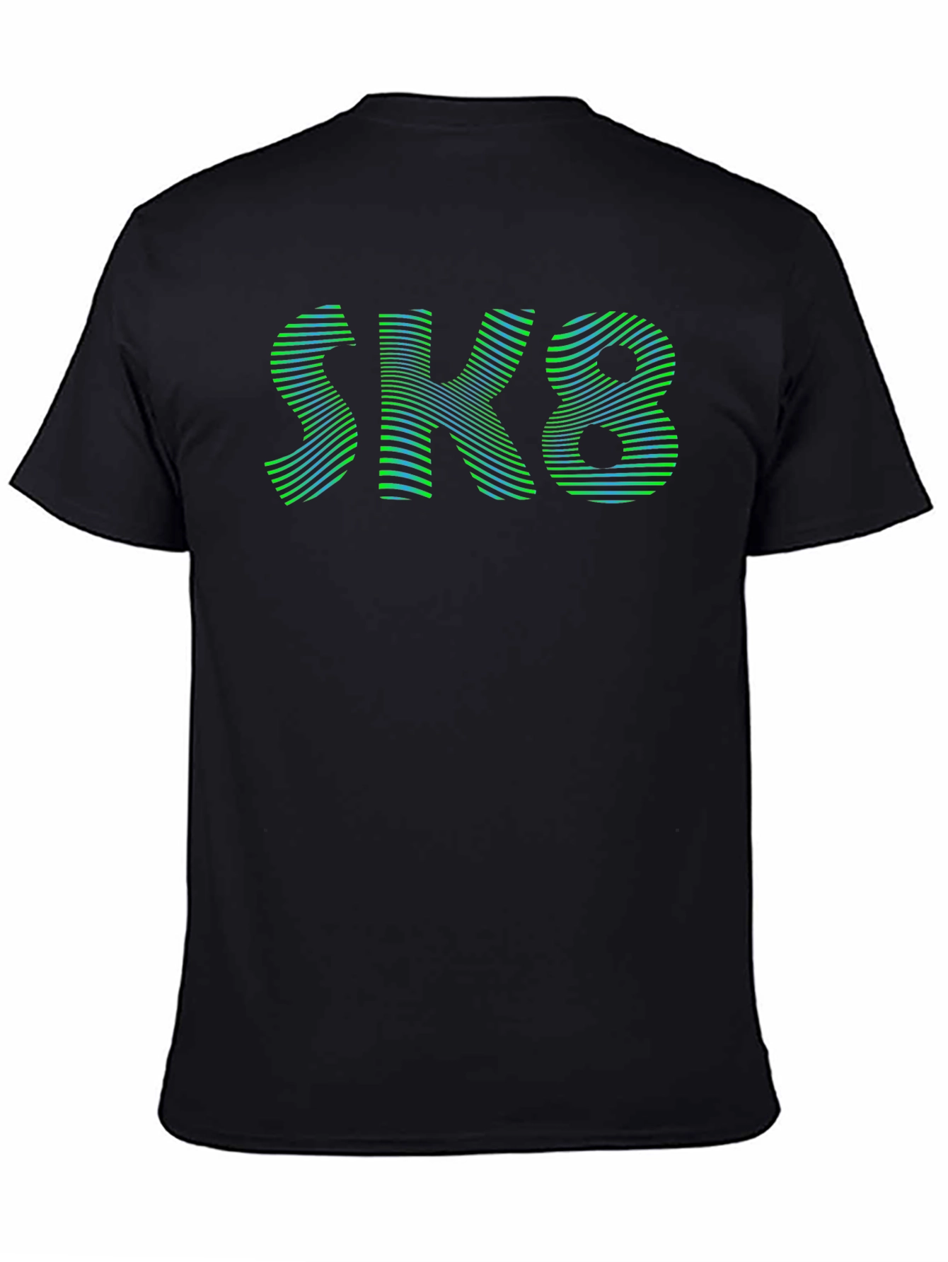 SK8 Graphic Tee - Cool Striped Design