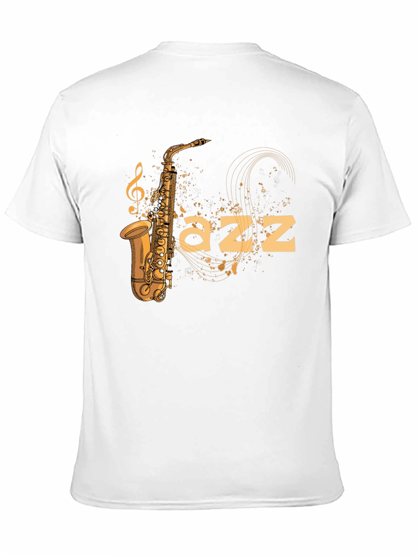 Jazz Saxophone Graphic Black T-Shirt