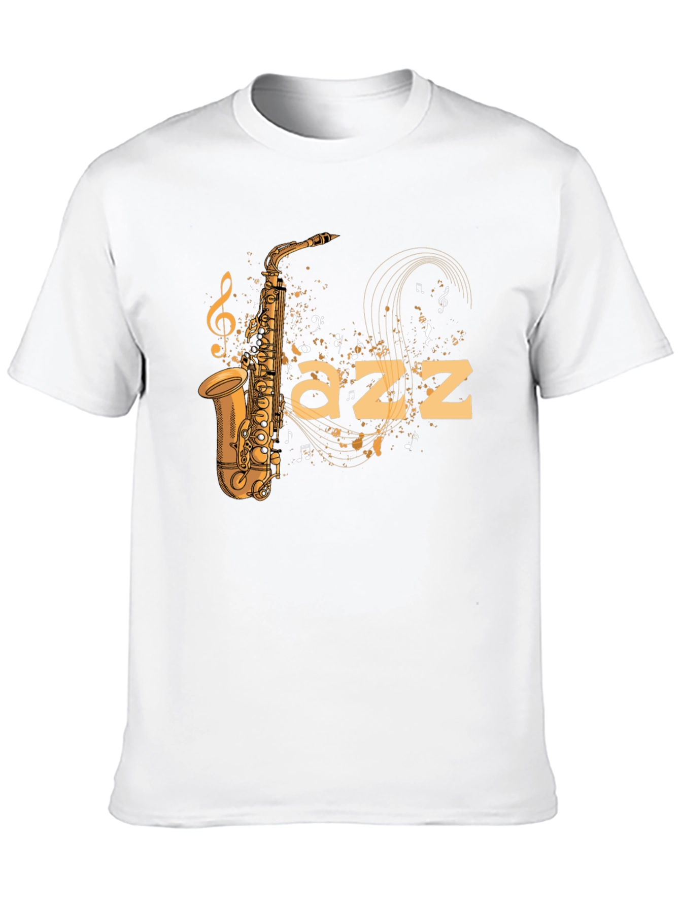 Jazz Saxophone Graphic Black T-Shirt