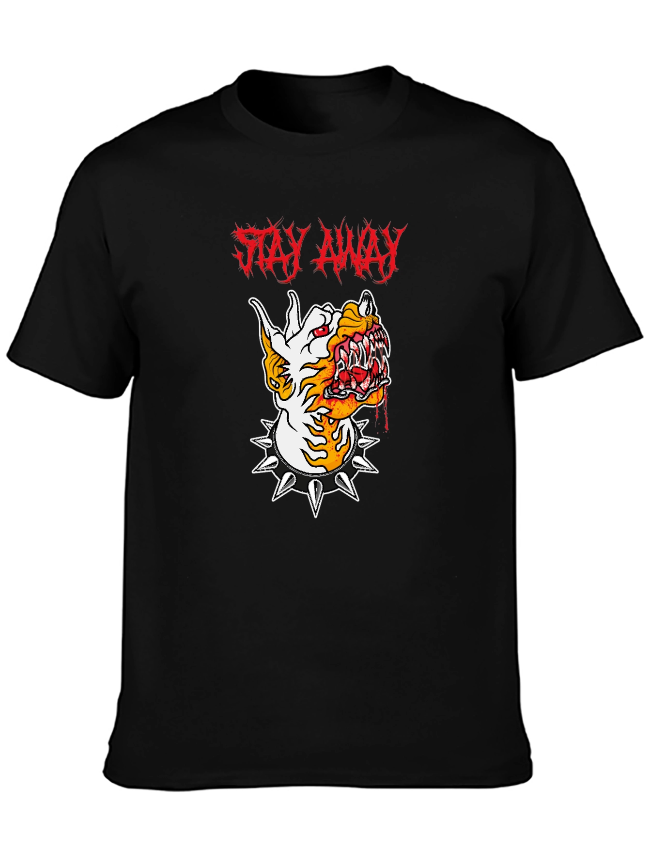 Stay Away Graphic Tee - Mens Black T-Shirt