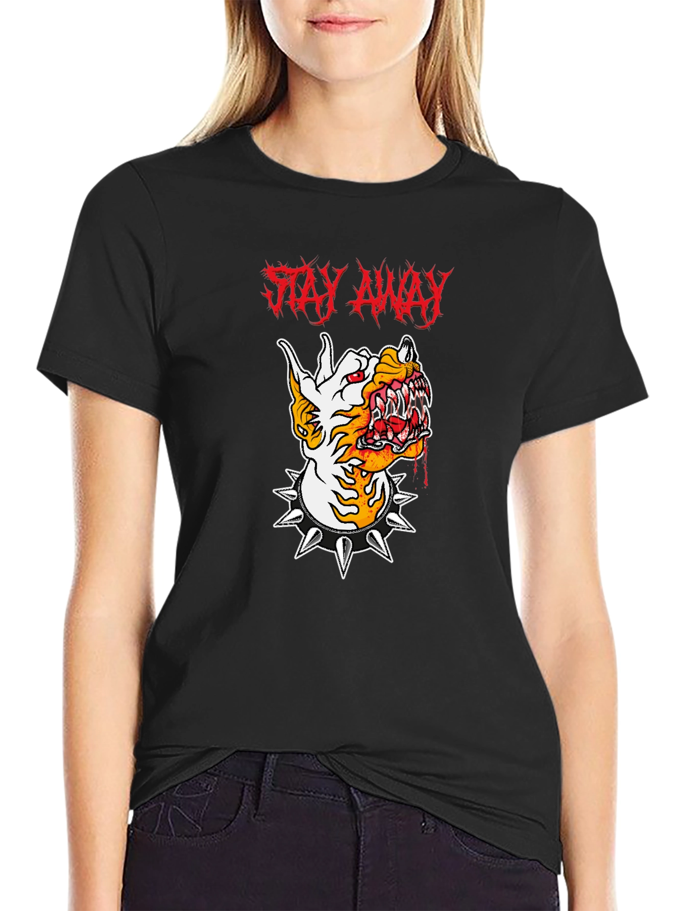 Stay Away Graphic Tee - Mens Black T-Shirt