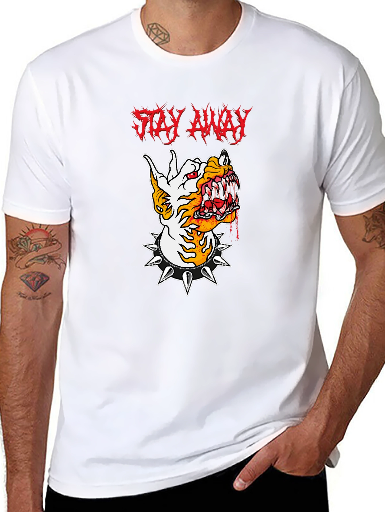Stay Away Graphic Tee - Mens Black T-Shirt