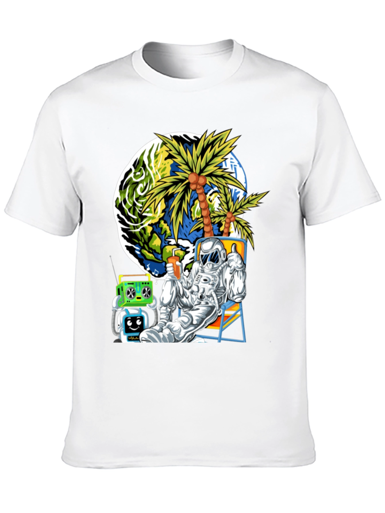 Astronaut Lounging Graphic T-Shirt