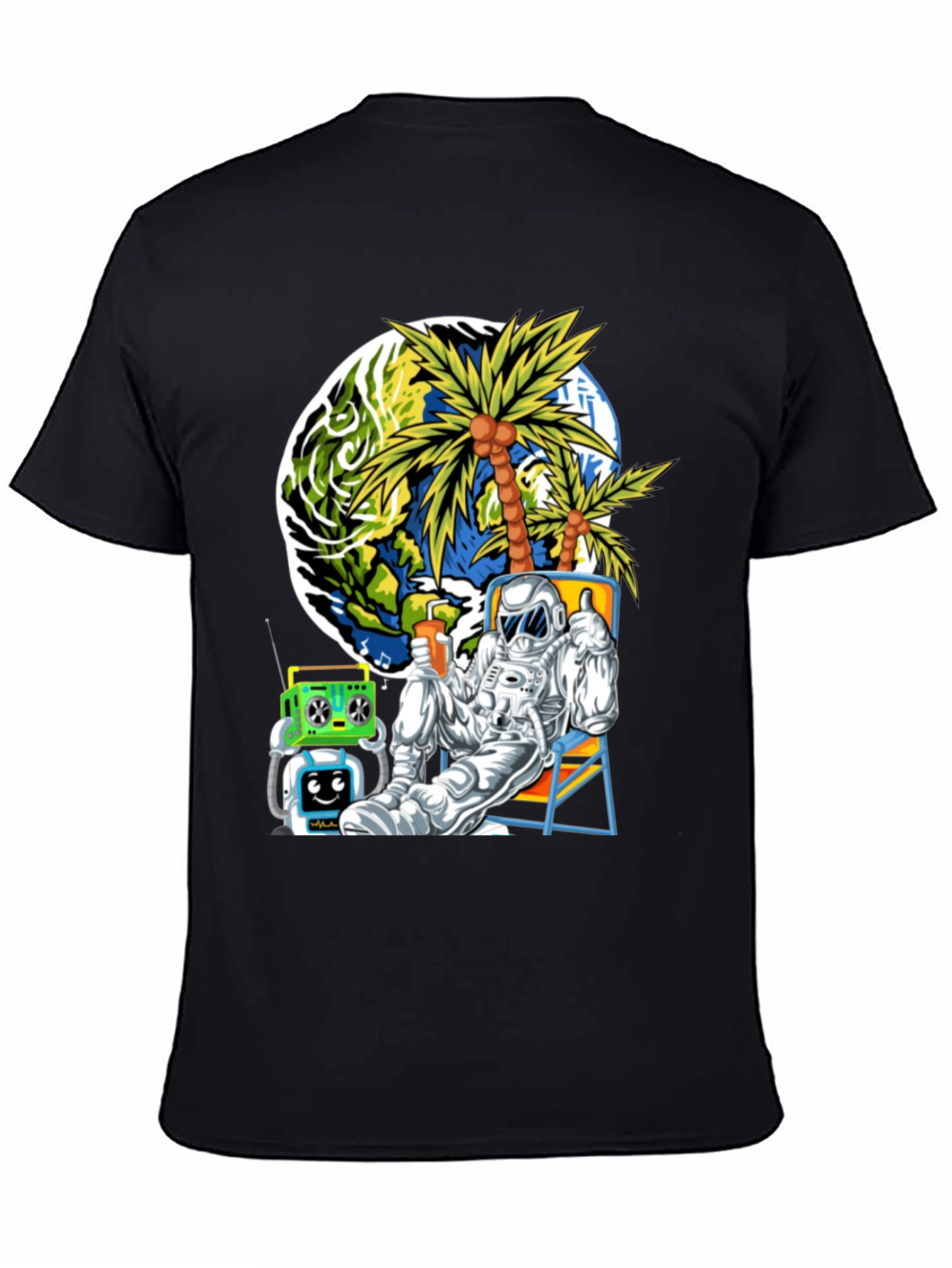 Astronaut Lounging Graphic T-Shirt