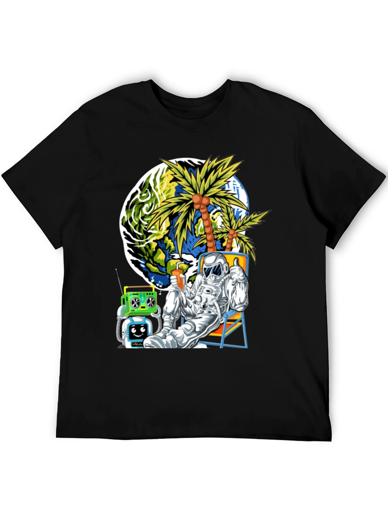 Astronaut Lounging Graphic T-Shirt