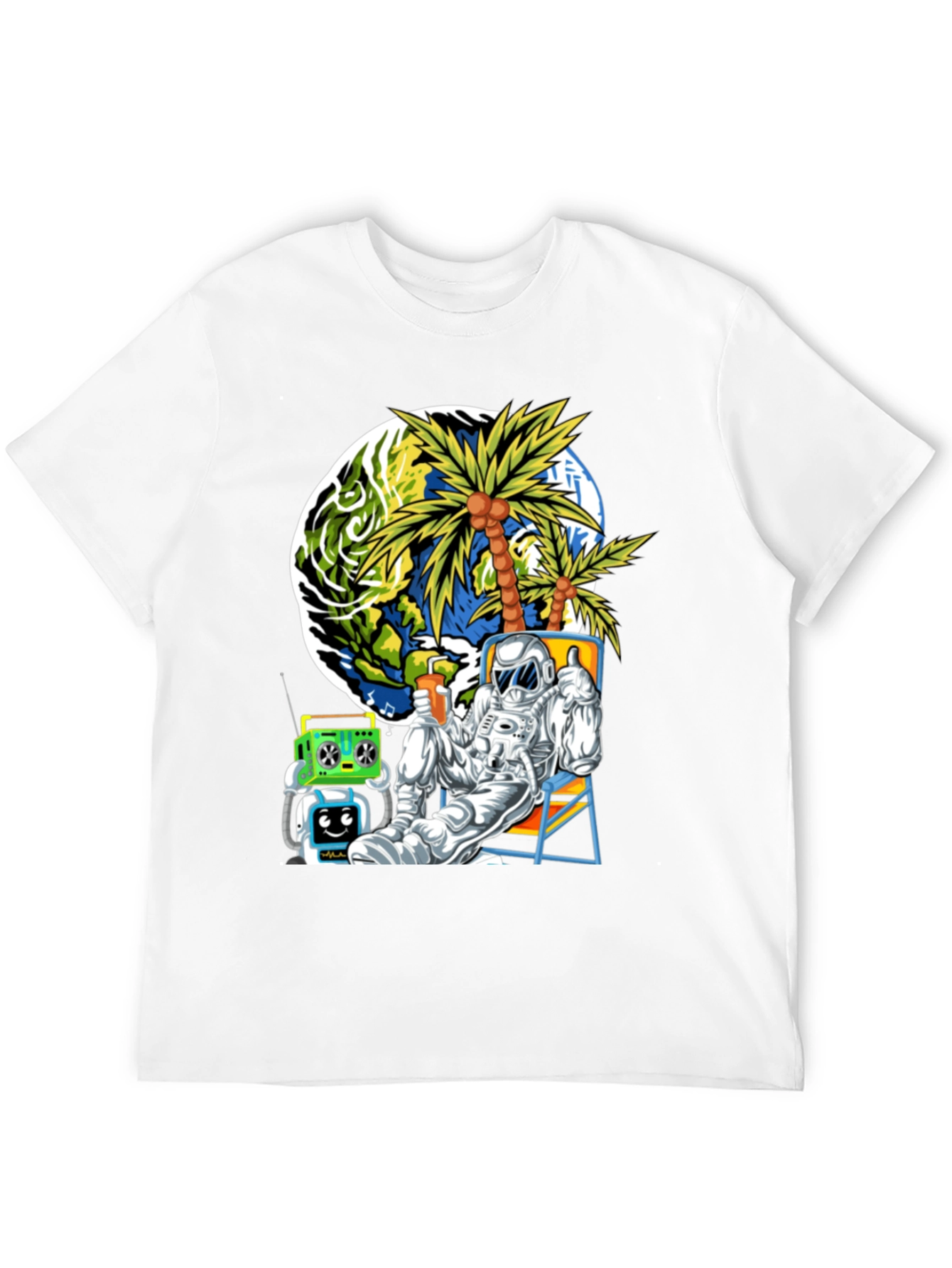Astronaut Lounging Graphic T-Shirt