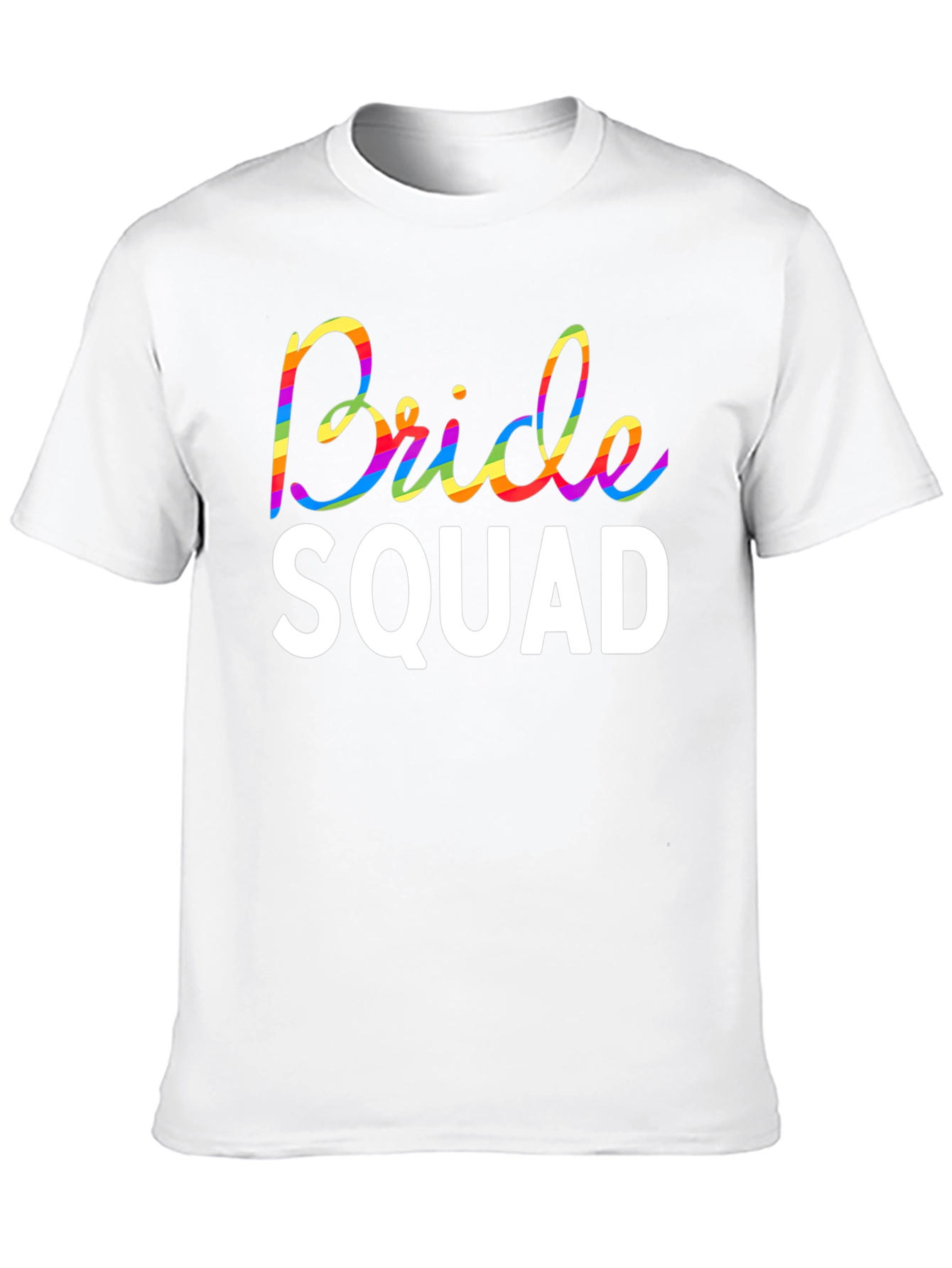 Bride Squad Rainbow Graphic Tee