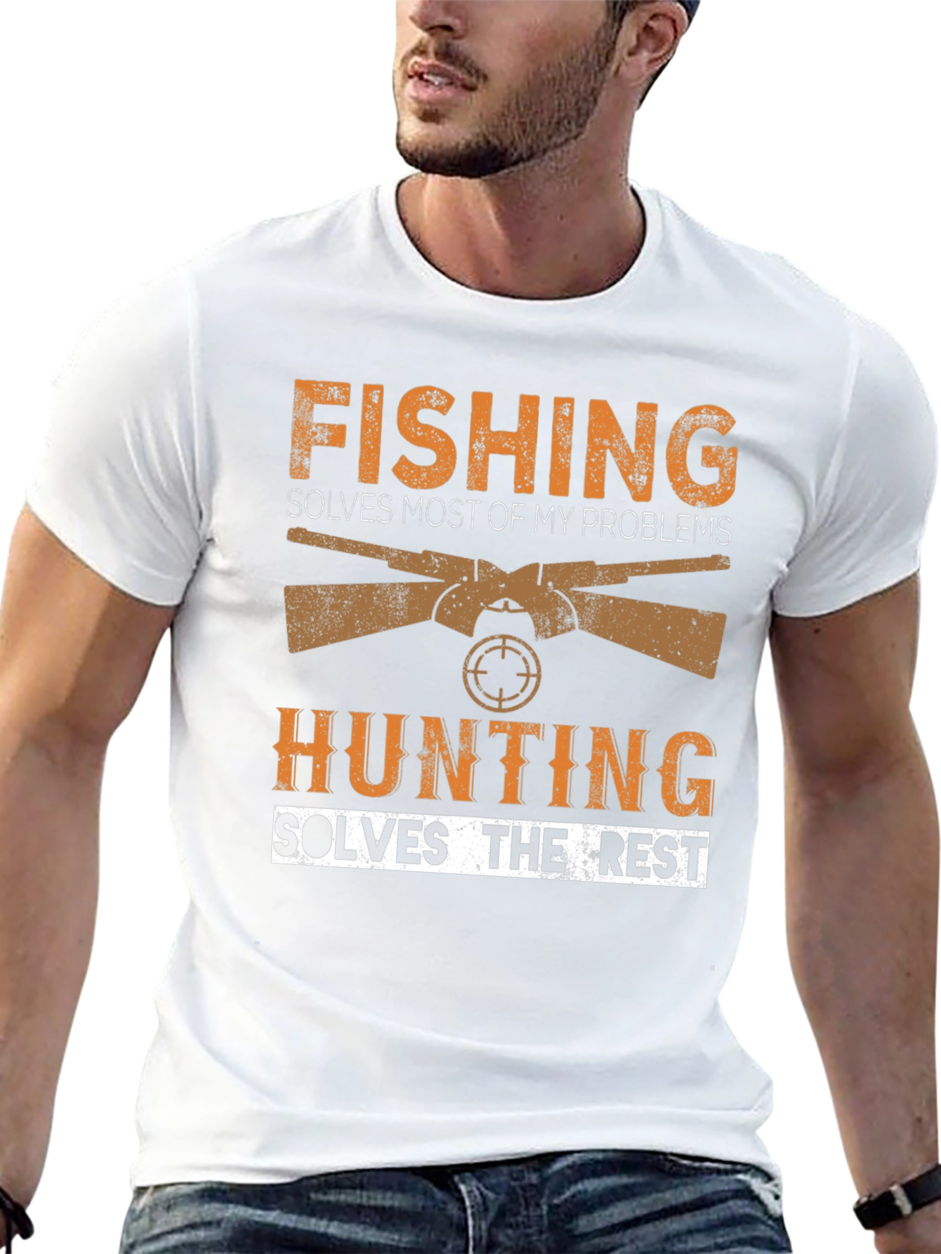 Fishing & Hunting Graphic Tee - Problem Solver