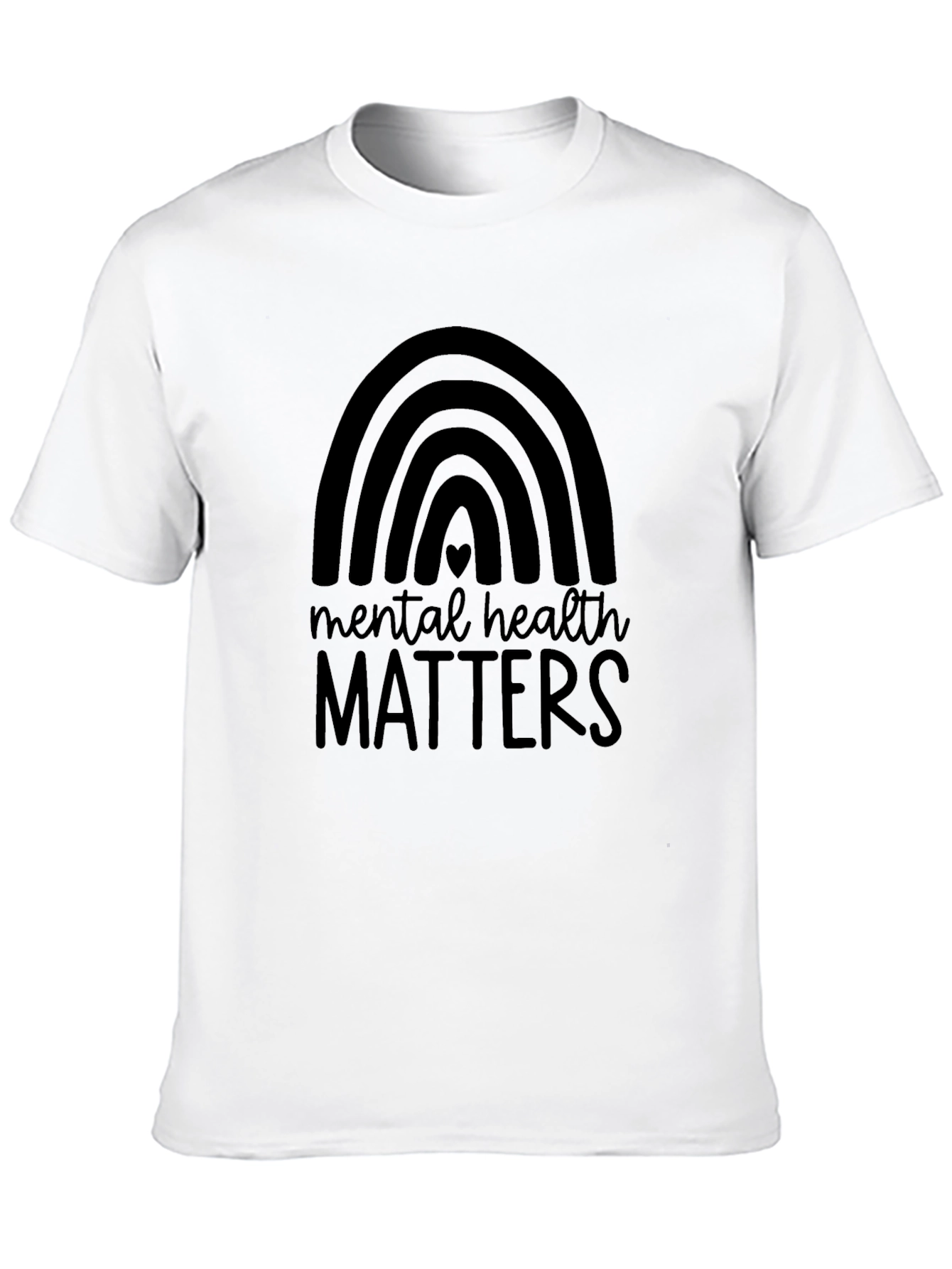 Mental Health Matters T-Shirt - Black Crew Neck