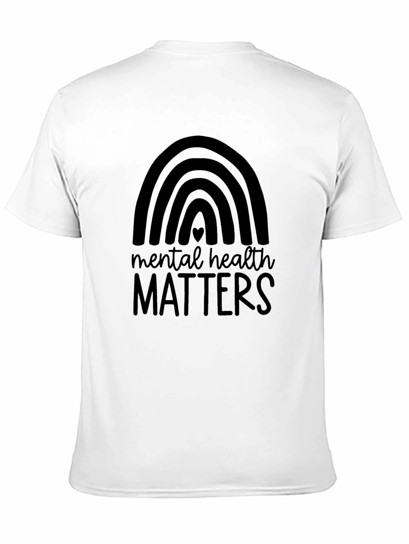 Mental Health Matters T-Shirt - Black Crew Neck