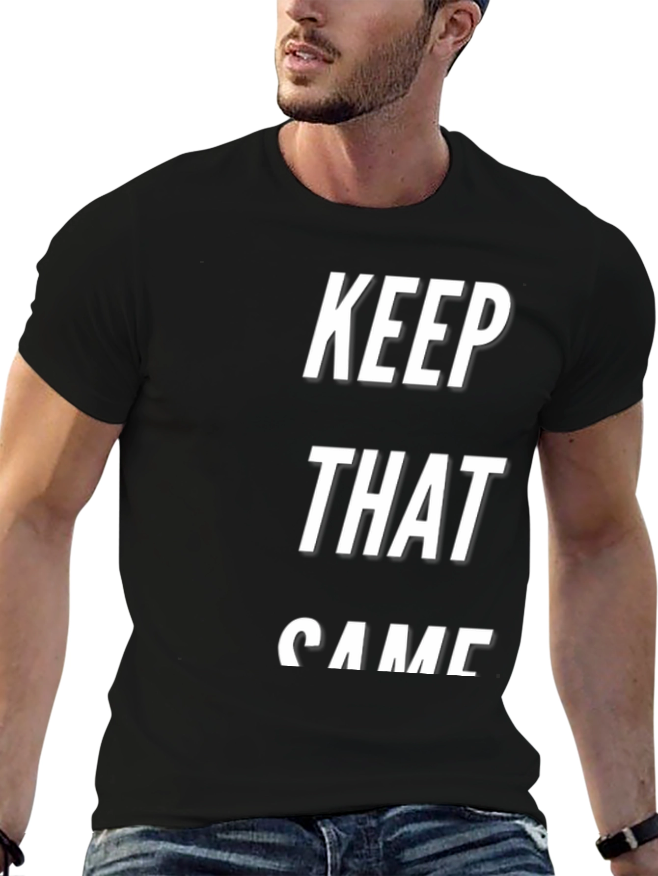 Keep That Same Energy Mens Black Tee