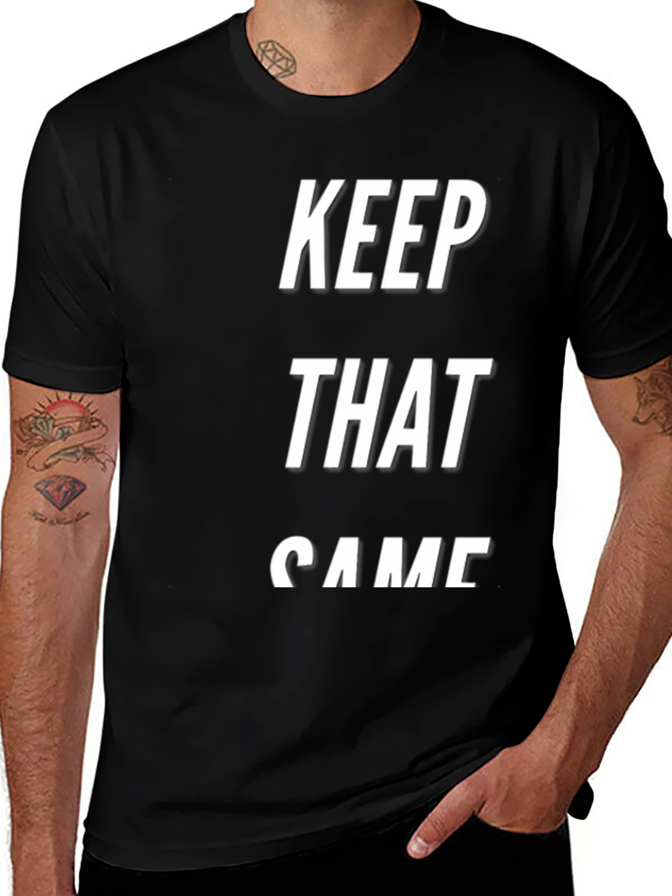 Keep That Same Energy Mens Black Tee