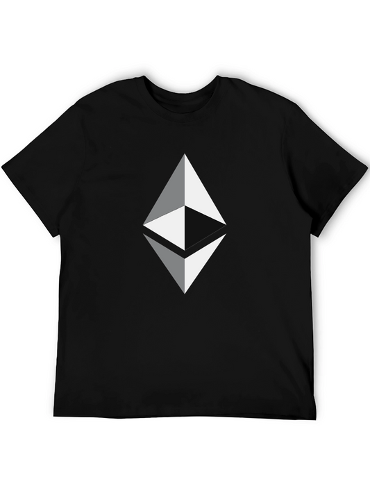 Ethereum Logo Graphic Tee - Black Crypto T-Shirt