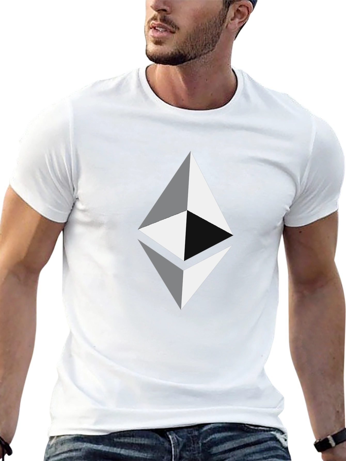 Ethereum Logo Graphic Tee - Black Crypto T-Shirt