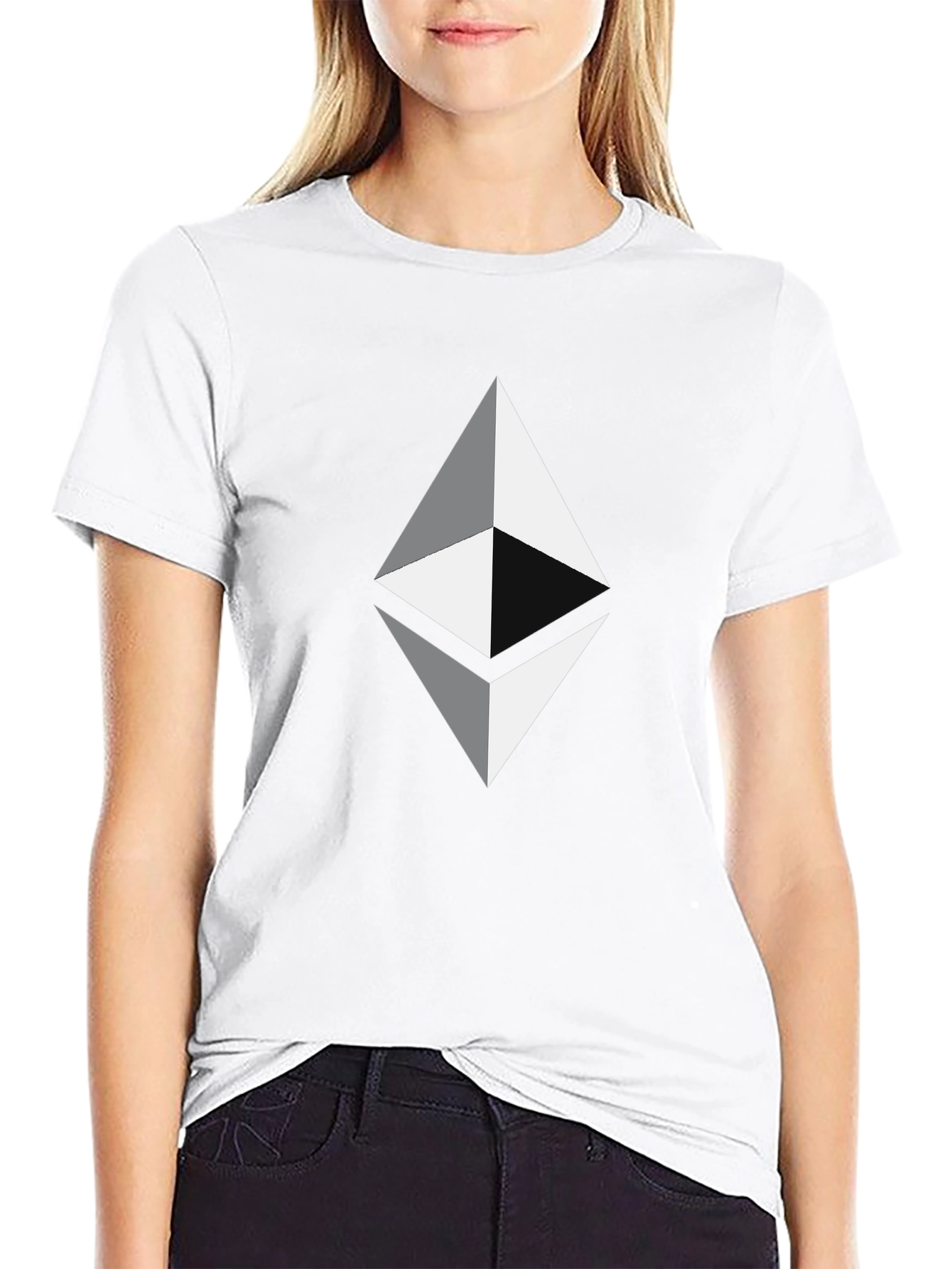 Ethereum Logo Graphic Tee - Black Crypto T-Shirt