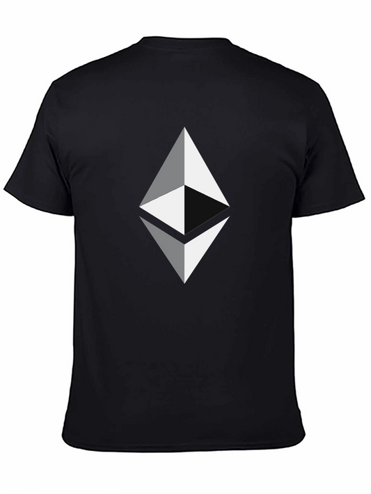 Ethereum Logo Graphic Tee - Black Crypto T-Shirt